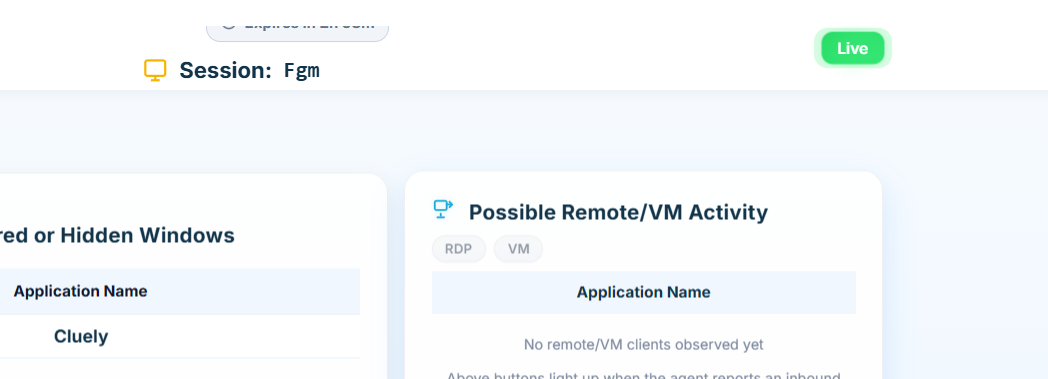 Status is live on Dashboard